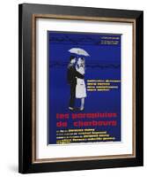 The Umbrellas of Cherbourg, French Movie Poster, 1964-null-Framed Art Print