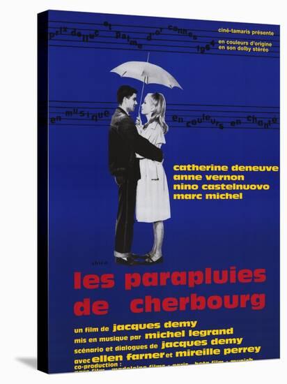 The Umbrellas of Cherbourg, French Movie Poster, 1964-null-Stretched Canvas