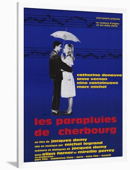 The Umbrellas of Cherbourg, French Movie Poster, 1964-null-Framed Art Print