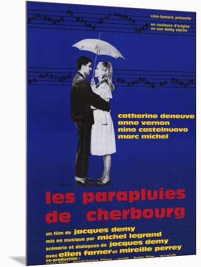The Umbrellas of Cherbourg, French Movie Poster, 1964-null-Mounted Art Print