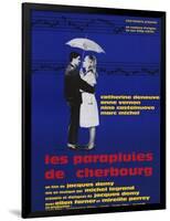 The Umbrellas of Cherbourg, French Movie Poster, 1964-null-Framed Art Print