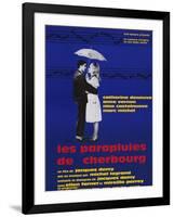 The Umbrellas of Cherbourg, French Movie Poster, 1964-null-Framed Art Print