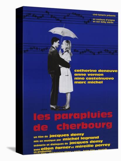 The Umbrellas of Cherbourg, French Movie Poster, 1964-null-Stretched Canvas