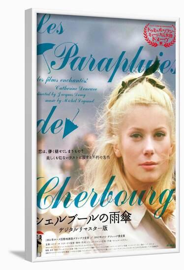 The Umbrellas of Cherbourg, Japanese Movie Poster, 1964-null-Framed Art Print