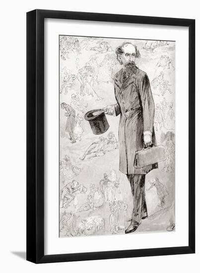 The Uncommercial Traveller. Illustration by Harry Furniss for the Short Story the Uncommercial Trav-null-Framed Giclee Print