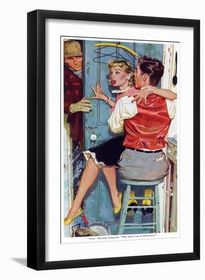 The Undecided Blonde  - Saturday Evening Post "Leading Ladies", January 29, 1955 pg.p24-Robert Meyers-Framed Giclee Print