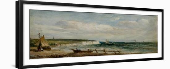 The Undercliff, Isle of Wight, 1866 (Oil on Paper & Panel)-Alfred Vickers-Framed Giclee Print