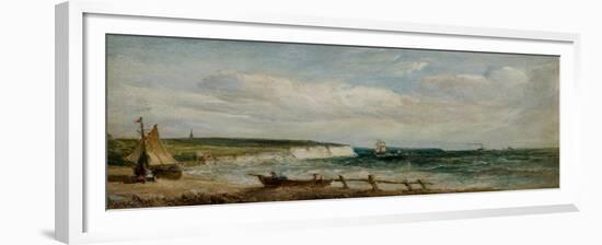 The Undercliff, Isle of Wight, 1866 (Oil on Paper & Panel)-Alfred Vickers-Framed Giclee Print