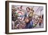 The Underground During the Blitz-Pat Nicolle-Framed Giclee Print