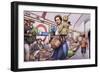 The Underground During the Blitz-Pat Nicolle-Framed Giclee Print