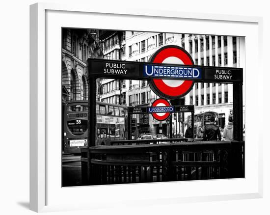 The Underground Signs - Subway Station Sign - City of London - UK - England - United Kingdom-Philippe Hugonnard-Framed Photographic Print