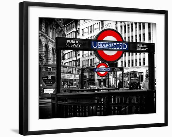 The Underground Signs - Subway Station Sign - City of London - UK - England - United Kingdom-Philippe Hugonnard-Framed Photographic Print