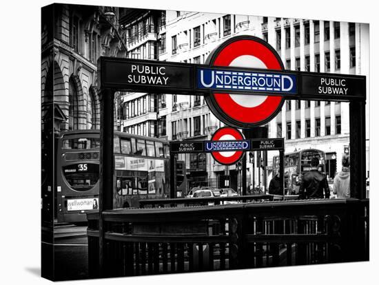 The Underground Signs - Subway Station Sign - City of London - UK - England - United Kingdom-Philippe Hugonnard-Stretched Canvas