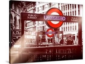 The Underground Signs - Subway Station Sign - City of London - UK - England - United Kingdom-Philippe Hugonnard-Stretched Canvas