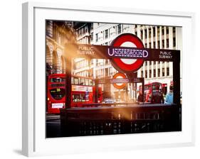 The Underground Signs - Subway Station Sign - City of London - UK - England - United Kingdom-Philippe Hugonnard-Framed Photographic Print