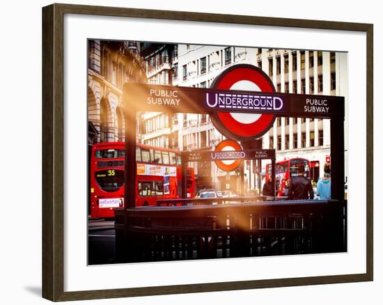 The Underground Signs - Subway Station Sign - City of London - UK - England - United Kingdom-Philippe Hugonnard-Framed Photographic Print