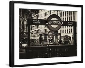 The Underground Signs - Subway Station Sign - City of London - UK - England - United Kingdom-Philippe Hugonnard-Framed Photographic Print