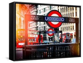 The Underground Signs - Subway Station Sign - City of London - UK - England - United Kingdom-Philippe Hugonnard-Framed Stretched Canvas