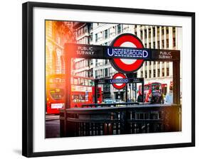 The Underground Signs - Subway Station Sign - City of London - UK - England - United Kingdom-Philippe Hugonnard-Framed Photographic Print