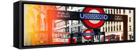 The Underground Signs - Subway Station Sign - City of London - UK - England - United Kingdom-Philippe Hugonnard-Framed Stretched Canvas