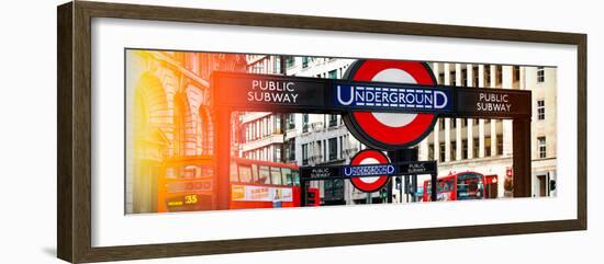 The Underground Signs - Subway Station Sign - City of London - UK - England - United Kingdom-Philippe Hugonnard-Framed Photographic Print