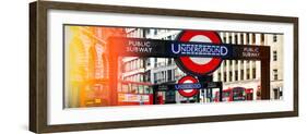 The Underground Signs - Subway Station Sign - City of London - UK - England - United Kingdom-Philippe Hugonnard-Framed Photographic Print