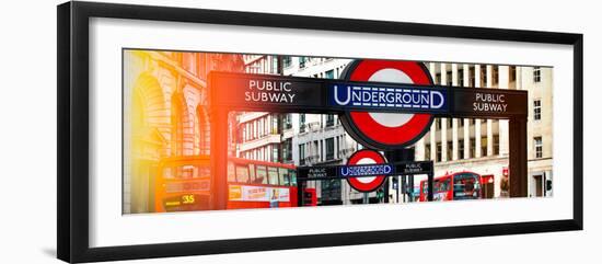 The Underground Signs - Subway Station Sign - City of London - UK - England - United Kingdom-Philippe Hugonnard-Framed Photographic Print