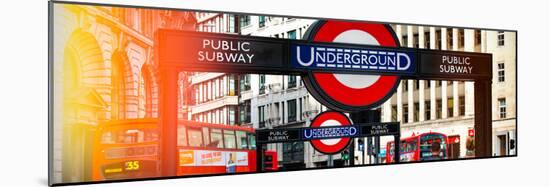 The Underground Signs - Subway Station Sign - City of London - UK - England - United Kingdom-Philippe Hugonnard-Mounted Photographic Print