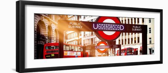 The Underground Signs - Subway Station Sign - City of London - UK - England - United Kingdom-Philippe Hugonnard-Framed Photographic Print