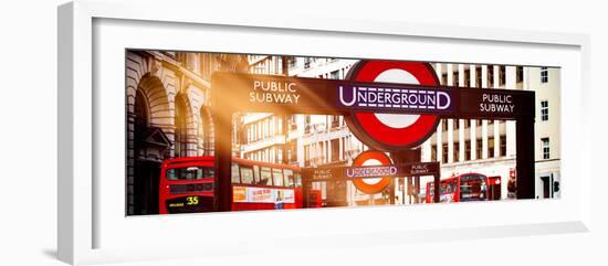 The Underground Signs - Subway Station Sign - City of London - UK - England - United Kingdom-Philippe Hugonnard-Framed Photographic Print