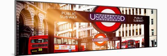 The Underground Signs - Subway Station Sign - City of London - UK - England - United Kingdom-Philippe Hugonnard-Mounted Photographic Print