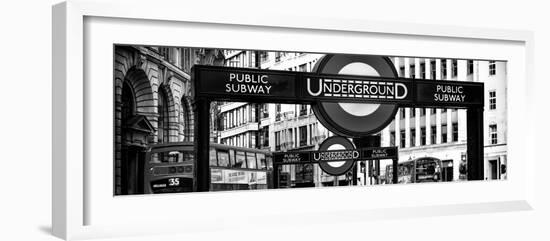 The Underground Signs - Subway Station Sign - City of London - UK - England - United Kingdom-Philippe Hugonnard-Framed Photographic Print