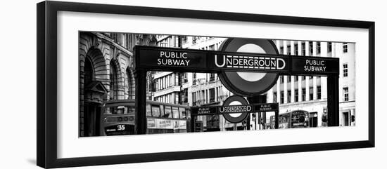 The Underground Signs - Subway Station Sign - City of London - UK - England - United Kingdom-Philippe Hugonnard-Framed Premium Photographic Print