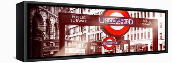 The Underground Signs - Subway Station Sign - City of London - UK - England - United Kingdom-Philippe Hugonnard-Framed Stretched Canvas