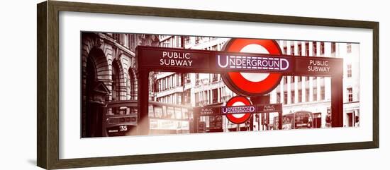 The Underground Signs - Subway Station Sign - City of London - UK - England - United Kingdom-Philippe Hugonnard-Framed Photographic Print