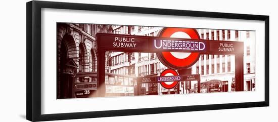 The Underground Signs - Subway Station Sign - City of London - UK - England - United Kingdom-Philippe Hugonnard-Framed Photographic Print