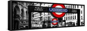 The Underground Signs - Subway Station Sign - City of London - UK - England - United Kingdom-Philippe Hugonnard-Framed Stretched Canvas