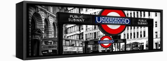 The Underground Signs - Subway Station Sign - City of London - UK - England - United Kingdom-Philippe Hugonnard-Framed Stretched Canvas