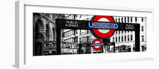 The Underground Signs - Subway Station Sign - City of London - UK - England - United Kingdom-Philippe Hugonnard-Framed Photographic Print