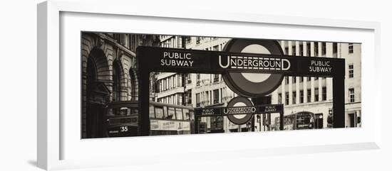 The Underground Signs - Subway Station Sign - City of London - UK - England - United Kingdom-Philippe Hugonnard-Framed Photographic Print