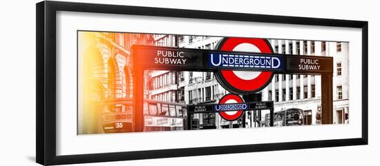 The Underground Signs - Subway Station Sign - City of London - UK - England - United Kingdom-Philippe Hugonnard-Framed Photographic Print