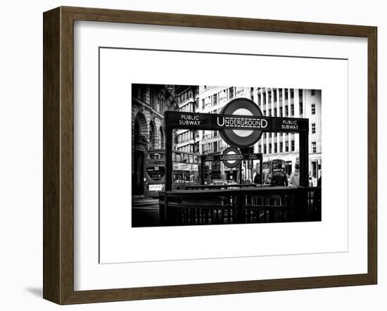 The Underground Signs - Subway Station Sign - City of London - UK - England - United Kingdom-Philippe Hugonnard-Framed Art Print