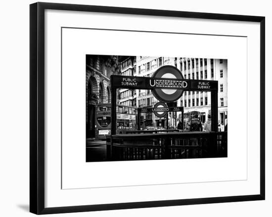 The Underground Signs - Subway Station Sign - City of London - UK - England - United Kingdom-Philippe Hugonnard-Framed Art Print