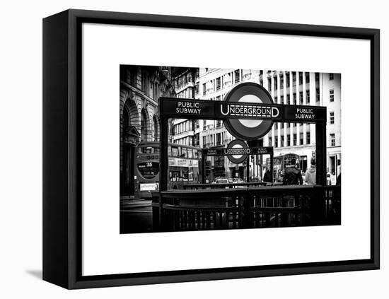 The Underground Signs - Subway Station Sign - City of London - UK - England - United Kingdom-Philippe Hugonnard-Framed Stretched Canvas