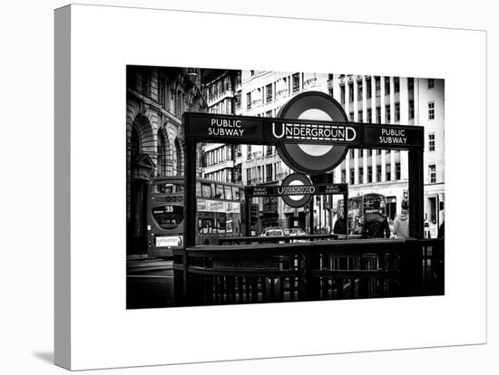 The Underground Signs - Subway Station Sign - City of London - UK - England - United Kingdom-Philippe Hugonnard-Stretched Canvas