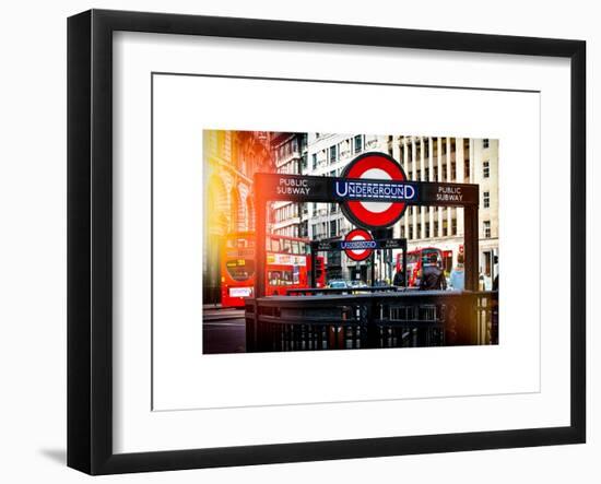 The Underground Signs - Subway Station Sign - City of London - UK - England - United Kingdom-Philippe Hugonnard-Framed Art Print