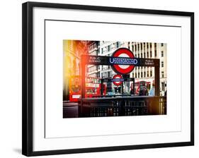 The Underground Signs - Subway Station Sign - City of London - UK - England - United Kingdom-Philippe Hugonnard-Framed Art Print