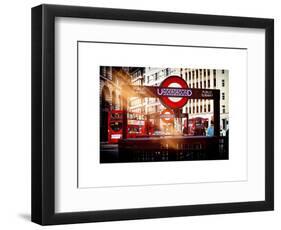 The Underground Signs - Subway Station Sign - City of London - UK - England - United Kingdom-Philippe Hugonnard-Framed Art Print