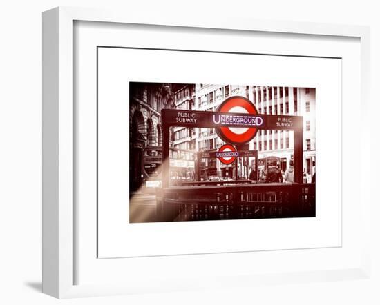 The Underground Signs - Subway Station Sign - City of London - UK - England - United Kingdom-Philippe Hugonnard-Framed Art Print