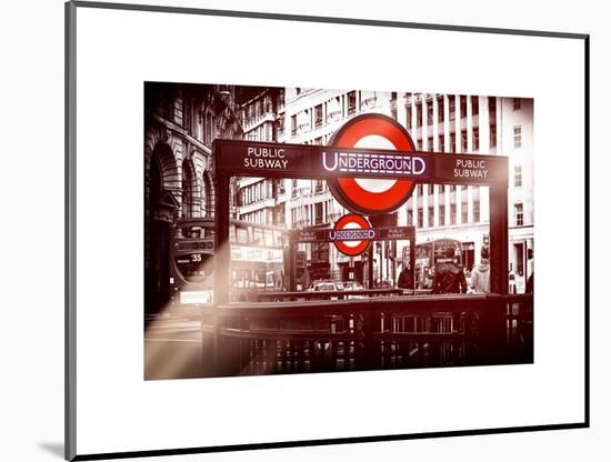 The Underground Signs - Subway Station Sign - City of London - UK - England - United Kingdom-Philippe Hugonnard-Mounted Art Print